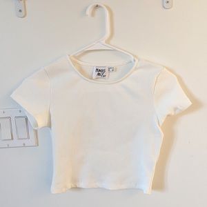 Princess Polly white cropped top